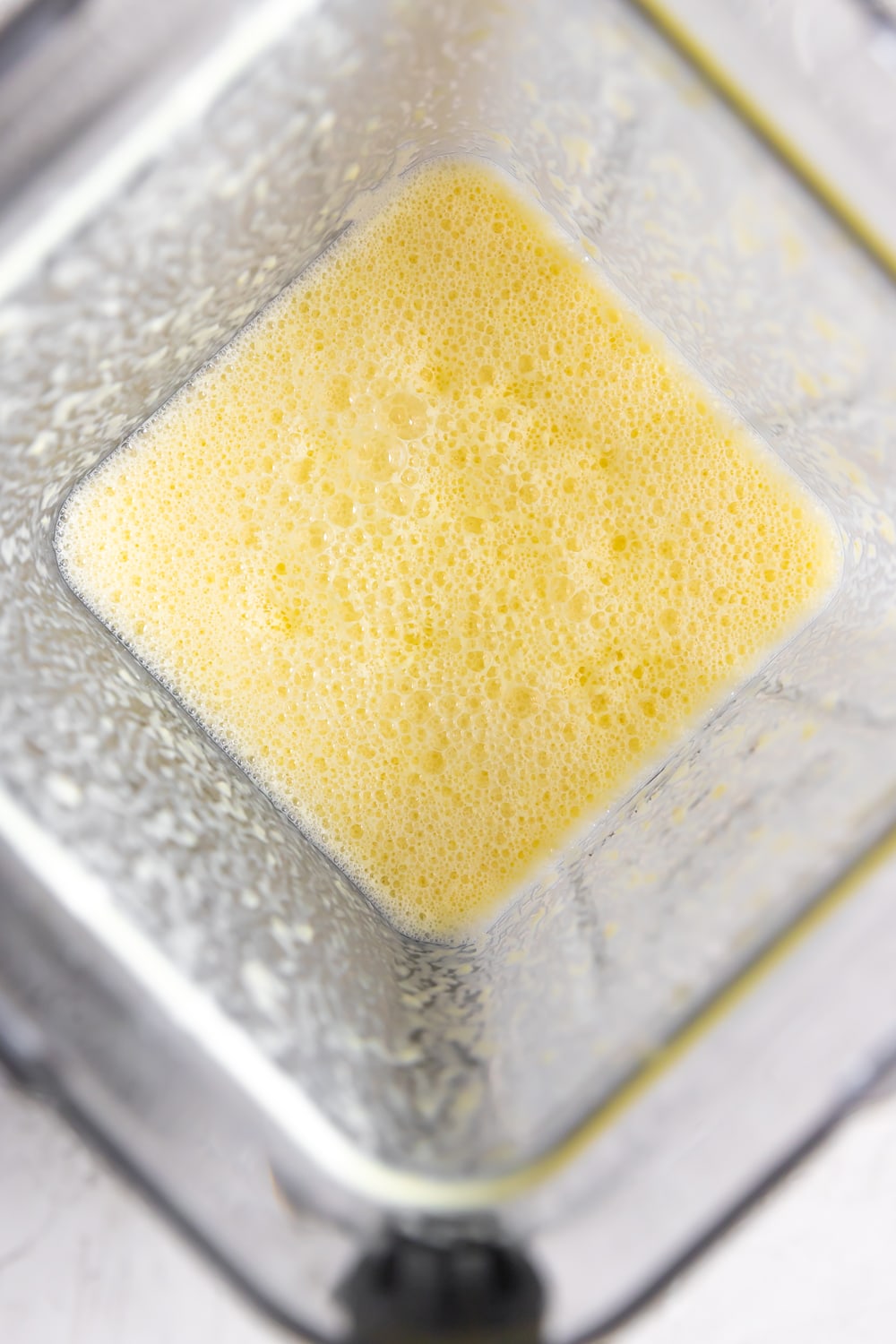 fresh corn blended with whole milk in a blender