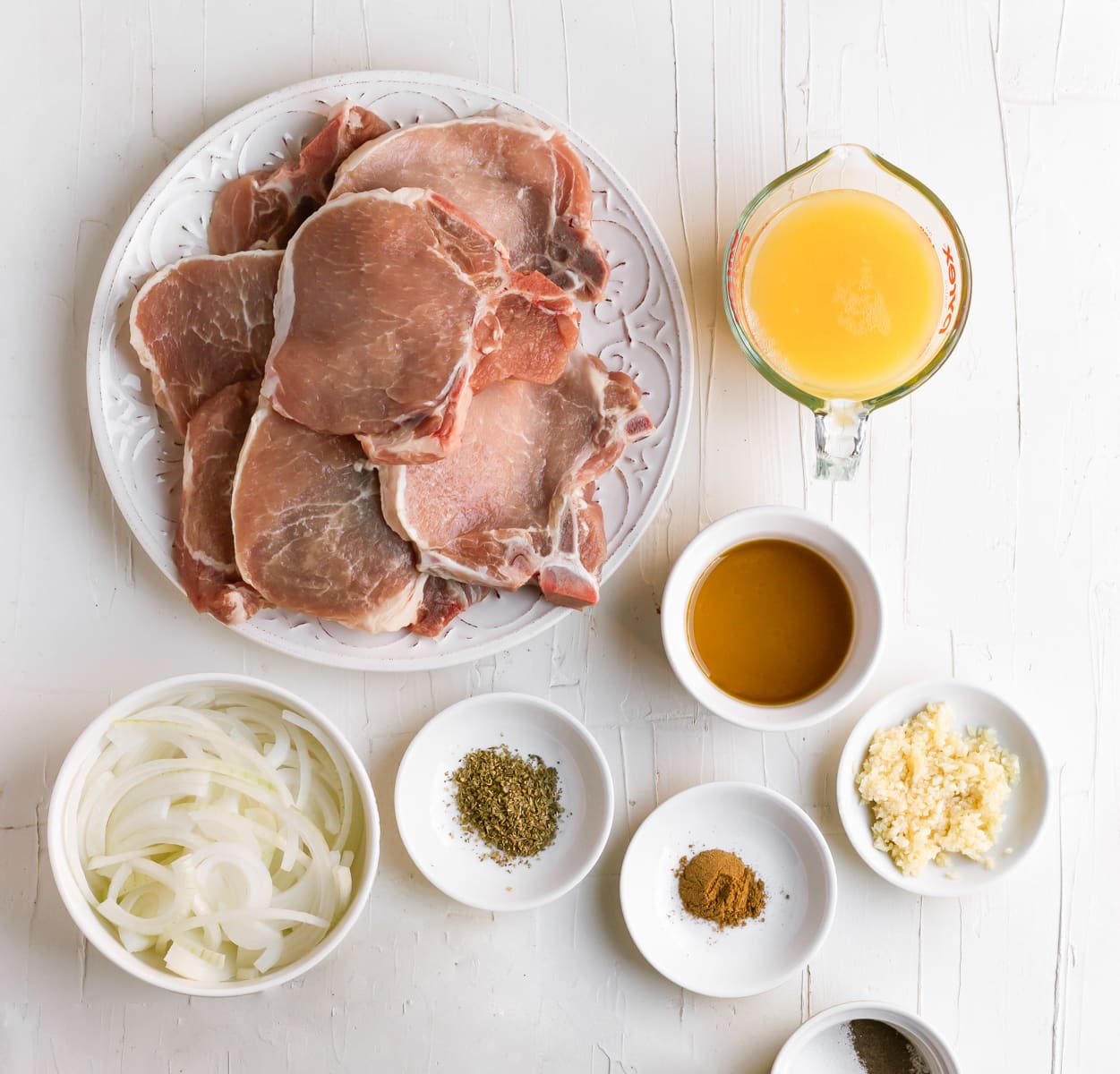 ingredients for Cuban pork chops